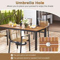 Tangkula 9 Pieces Patio Dining Set for 8 Outdoor Rectangular Patio Table