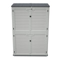 AECOJOY 61.6 Cu.ft Outdoor Resin Storage Shed with Easy Lift Hinges & Adjustable Divider