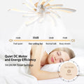 Garwarm Dimmable Ceiling Fan with Light and Remote Control, 27" Small Flush Mounted Ceiling Fan