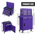 2 - in - 1 Rolling Tool Chest, 5-Drawer Tool Storage Cabinet with Wheels, Adjustable Shelf, Tool Box Organizer for Garage Warehouse Workshop