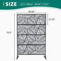 Accreate Decorative Wrought Privacy Screen - Easy Snap - Together Room Divider for Indoor/Outdoor Use, Breathable Wind - Resistant Partition with Anti - Tip Base (6x3.8ft)