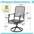 AECOJOY 360° Patio Swivel Chairs Set of 2, High-Back All-Weather Outdoor Seating