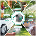 AUOSHI Retractable Garden Hose Reel 1/2" 100ft Automatic Hose Reel with 10 Function Sprayer Nozzle Wall Mount 180 Deg Swivel Bracket Hose Reel