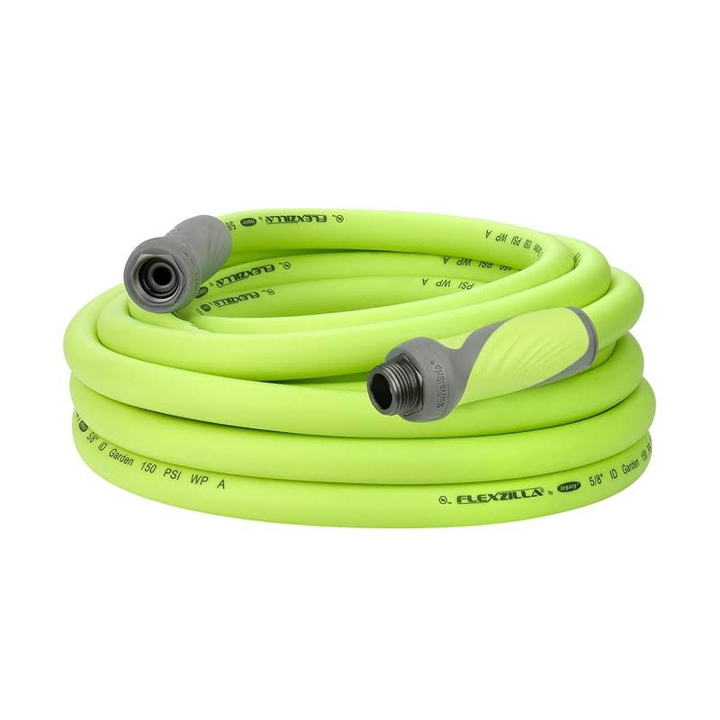 Flexzilla Garden Hose with SwivelGrip, 5/8 in. x 25 ft., Heavy Duty, Lightweight, Drinking Water Safe, ZillaGreen - HFZG525YWS-E