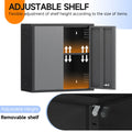 Topass Metal Wall Cabinet with Lockgarage Storage Cabinet, Wall - Mounted Utility Cabinet with Adjustable Shelf & Locking Doors