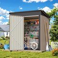 AECOJOY 5'x3' Outdoor Storage Shed with Floor Base, Tiny Utility and Tool Sheds