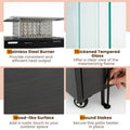 40,000 BTU Outdoor Propane Patio Heater with Tempered Glass Tube, Wheels & Cover, CSA Certified Stainless Steel Burner for Porch, Backyard