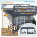 AECOJOY 16x10 Outdoor Hardtop Gazebo Adjustable Height (6.5-9.8Ft) Pergola for Patio