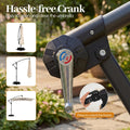 Tangkula 8x8 FT Solar Patio Umbrella with Base Included
