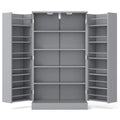 Spaco 17-Tier Kitchen Small Pantry Cabinet with 2 Doors and 6 Adjustable Shelves, Cabinet Pantry, Freestanding 5-Tier Shelving Pantries