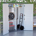 AECOJOY 61.6 Cu.ft Outdoor Resin Storage Shed with Easy Lift Hinges & Adjustable Divider