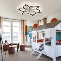 Garwarm Dimmable Ceiling Fan with Light and Remote Control, 27" Small Flush Mounted Ceiling Fan