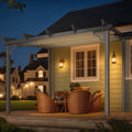 AECOJOY 10' x 8' Gazebo for Patio, Retractable Pergola with Adjustable Sun Shade Canopy Roof