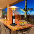 13,000 BTU Portable Tabletop Propane Patio Heater, Stainless Steel LP Gas Heater with Weighted Base & Adjustable Thermostat for Backyard, Restaurant