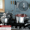 Cook N Home Pots and Pans Stainless Steel, 8-Piece Induction Pot Kitchen Cookware Set, Silver, Oven Safe