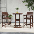 Adirondack Bar Chairs Set of 2/4, 29" HDPE Bar Height Outdoor Stools w/ Backrest & Footrest, All-Weather Backyard Patio High-Top Chairs
