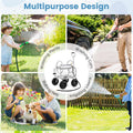 Portable Garden Hose Reel Cart Holds 300FT of 5/8" Large Capacity, Heavy-Duty Metal Hose Cart with 4 Wheels & Storage Basket for Lawn Yard