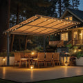 AECOJOY 12' x 10' Gazebo, Outdoor 10x12 Pergola Carport for Patio, Freestanding Lean to Hardtop Gazebo