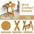 Tangkula 3 Pieces Folding Patio Bistro Set
