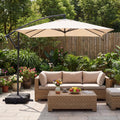 Tangkula 8x8 FT Patio Umbrella with Base Included