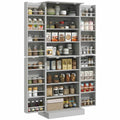 Spaco 17-Tier Kitchen Small Pantry Cabinet with 2 Doors and 6 Adjustable Shelves, Cabinet Pantry, Freestanding 5-Tier Shelving Pantries