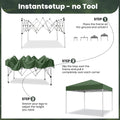 GVDV Canopy Tent, 10x10 Ft Easy Pop up Outdoor Canopy Tent, Portable Straight Leg Gazebo Instant Canopy, Blue
