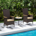 Tangkula Patio High Back Rattan Dining Chairs Set of 2/4