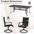 Tangkula 9 Piece Outdoor Dining Set 76” Rectangular Patio Table