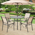 AECOJOY Patio Dining Chairs Set for 4, Stackable Textilene Patio Chairs