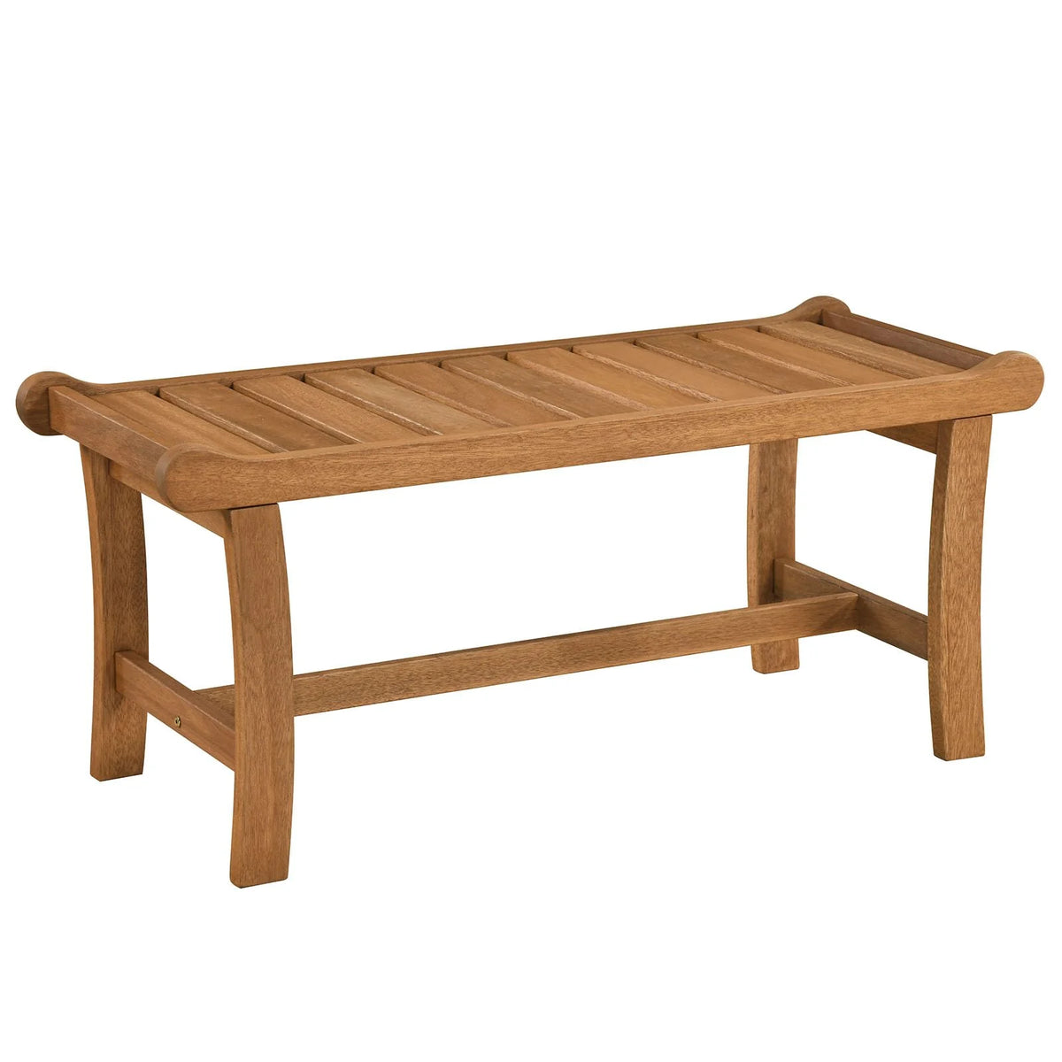 Tangkula 41.5" Patio Backless Bench with Slatted Seat