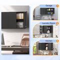 Topass Metal Wall Cabinet with Lockgarage Storage Cabinet, Wall - Mounted Utility Cabinet with Adjustable Shelf & Locking Doors