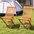 Tangkula Outdoor Folding Chairs with High Back and Slatted Seat