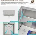 17 in Bar Sink Drop in - Small Kitchen Sink, Modern 18 Gauge Stainless Steel Sink with Brushed Finish, 17"x19"x6" Single Bowl Kitchen Sinks for RV, Prep, and Outdoor Use
