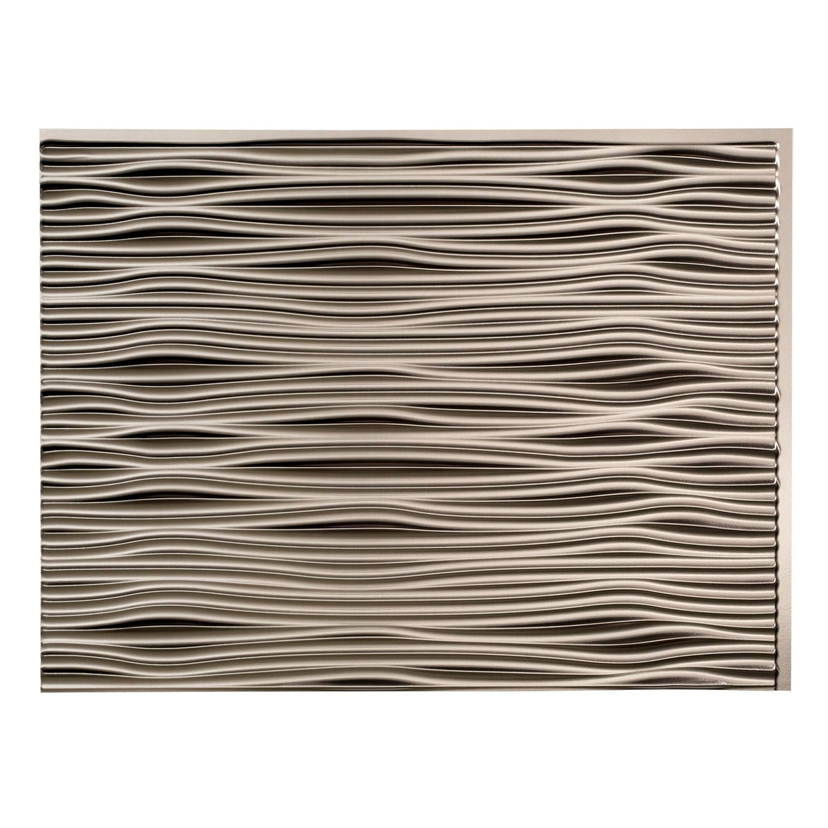 Fasade Waves Brushed Nickel 15 - square Foot Backsplash Kit