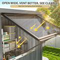 AECOJOY Corner 6x6 Storage Sheds & Outdoor Storage with Openable Windows & Lockable Doors, Utility and Tool Storage