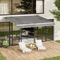 AECOJOY Retractable Awning Replacement, Sunshade Canopy for Patio Outdoor Awning (Without Frame), 280g/㎡ Polyester Fabric Cover