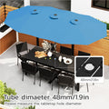 AECOJOY 15x9ft Double-Sided Patio Umbrella, Blue