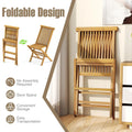 Tangkula 3 Pieces Folding Patio Bistro Set