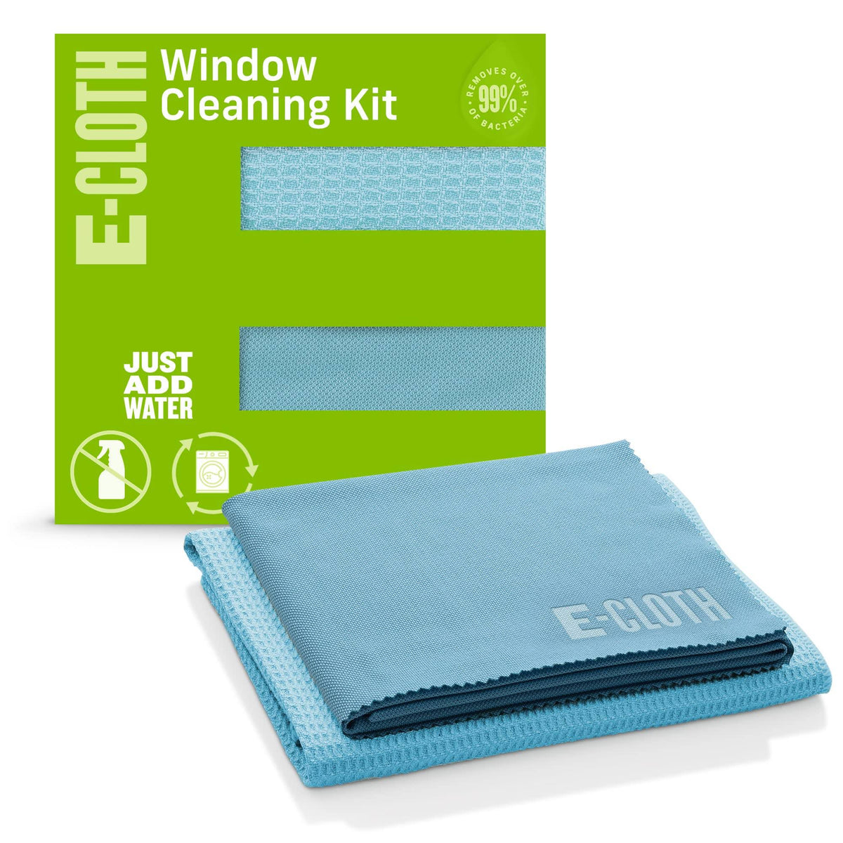 E-Cloth Glass Cleaner, Window Cleaning Kit, Premium Microfiber Window Cleaner, Great for Shower Glass Doors, Indoor & Outdoor Windows & Car
