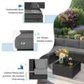 AECOJOY 7 Piece Outdoor Patio Furniture Set, Black & Dark Gray