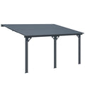 AECOJOY 14x10 Outdoor Hardtop Gazebo Adjustable Height (6.5-9.8Ft) Pergola for Patio