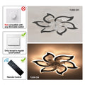 Garwarm Dimmable Ceiling Fan with Light and Remote Control, 27" Small Flush Mounted Ceiling Fan
