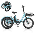 ABORON 3.0 Fat Tire Electric Trike for Senior Foldable E - Bike, 500W Motorized Tricycle Adult 20" Folding 3 Wheel Electric Commute Bike Trike W/48V