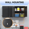 Topass Metal Wall Cabinet with Lockgarage Storage Cabinet, Wall - Mounted Utility Cabinet with Adjustable Shelf & Locking Doors