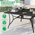 Tangkula 60" x 60" Metal Patio Dining Table for 8(60" x 60")