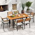 Tangkula Stackable Patio Dining Chairs Set of 6