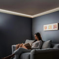 7-Piece Crown Molding with LED Duct Kit, 55.12 ft Waterproof Channel for Ambient Home Accent Lighting and LED Strip Installation