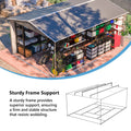 AECOJOY 10x14 FT Outdoor Metal Storage Shed, Large Garden Shed Tool Shed with 3 Lockable Doors & Side Door