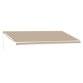 AECOJOY 20'x10' Manual Retractable Awning Sun Shade, Patio Awning Canopy