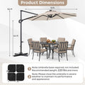 Tangkula 10ft Patio Umbrella 35 LED Lights Aluminum Pole 360 Degree Rotation